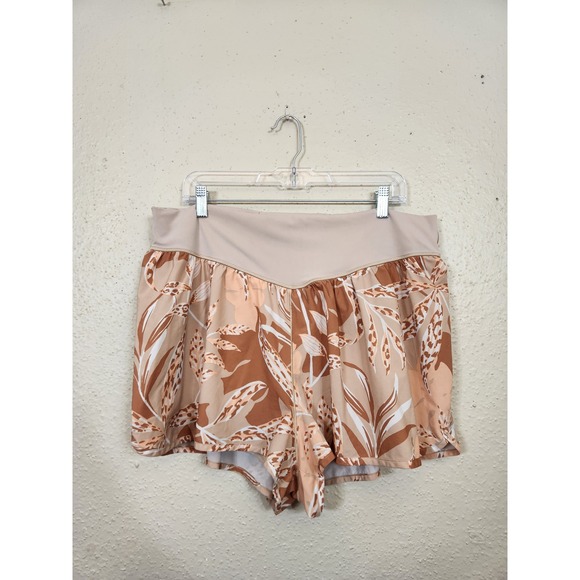 Aerie Offline Floral Print Running‎ Shorts High Waisted Athletic XXL - Picture 1 of 8